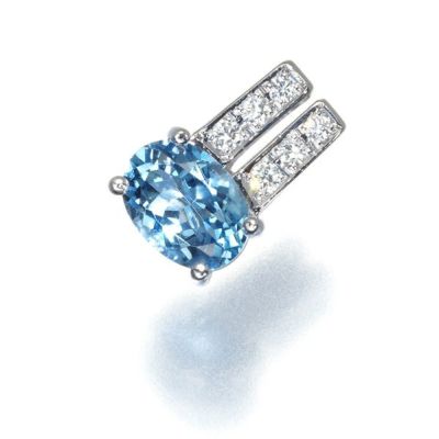 TASAKI タサキ ペンダント トップ アクアマリン 0.82ct ダイヤ ...