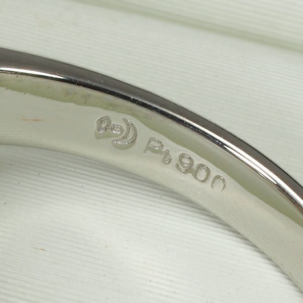 タサキ リング パール 真珠 12.5mm ダイヤ 0.37ct  19号 Pt900 