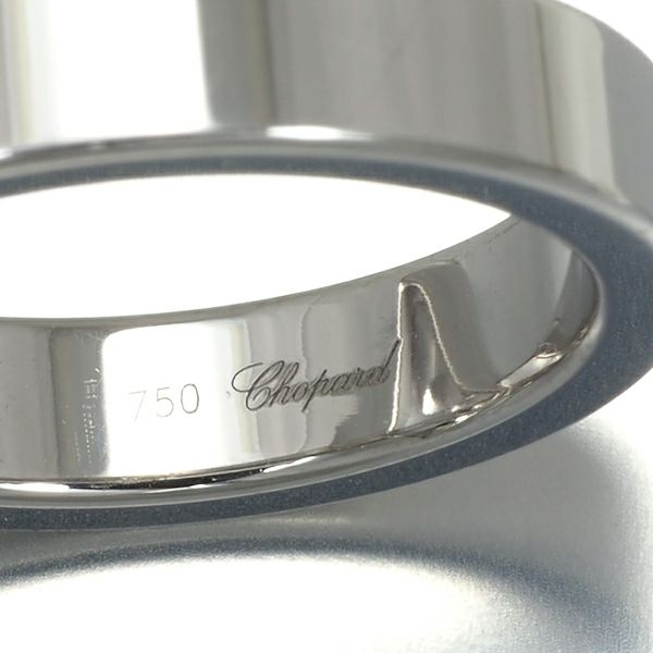 ショパール ハッピーダイヤリング ダイヤ 菱形 9.5号 K18WG/ガラス 保証書