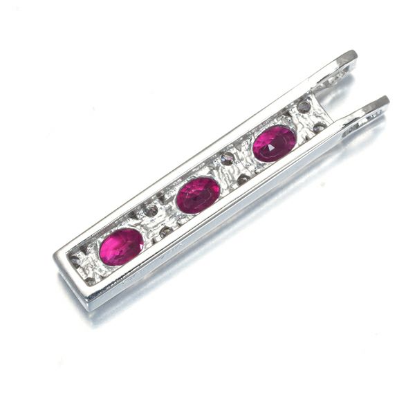 ルビー 1.07ct ダイヤ 0.21ct ペンダントトップ K18WG 