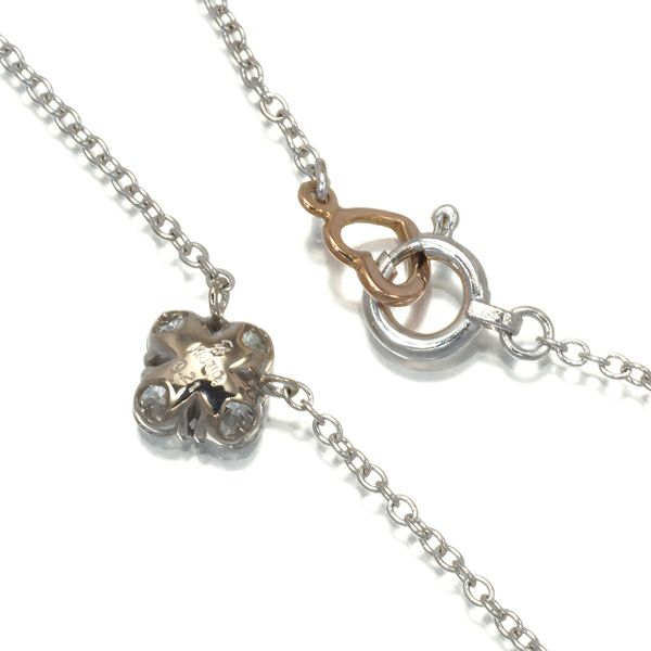 セイレーンアズーロ ネックレス ダイヤ 0.21ct  フラワー K18WG/PG 