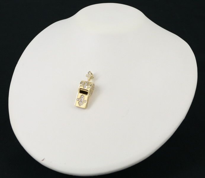 ゆきざき ペンダントトップ ダイヤ 1.26ct ヨビコ ホイッスル 笛  K18YG 