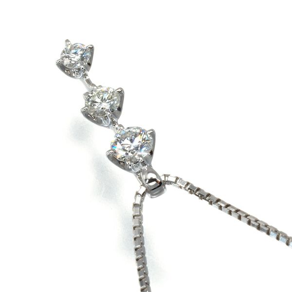 タサキ ネックレス ダイヤ 0.32ct  3P K18WG 