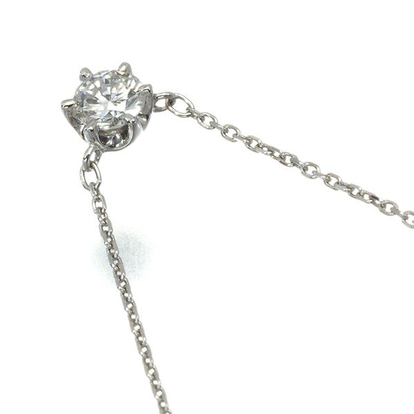 4℃ ネックレス ダイヤ 0.218ct 一粒 Pt850 