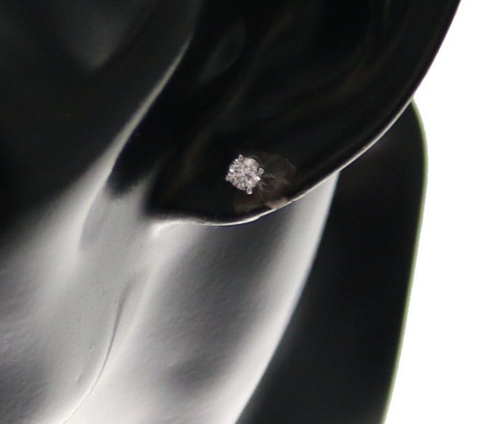 ティファニー ピアス ダイヤ 0.18ct/0.18ct程 ソリティア Pt950 