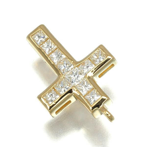 ゆきざき ペンダントトップ ダイヤ 0.50ct リッチクロス  K18YG 