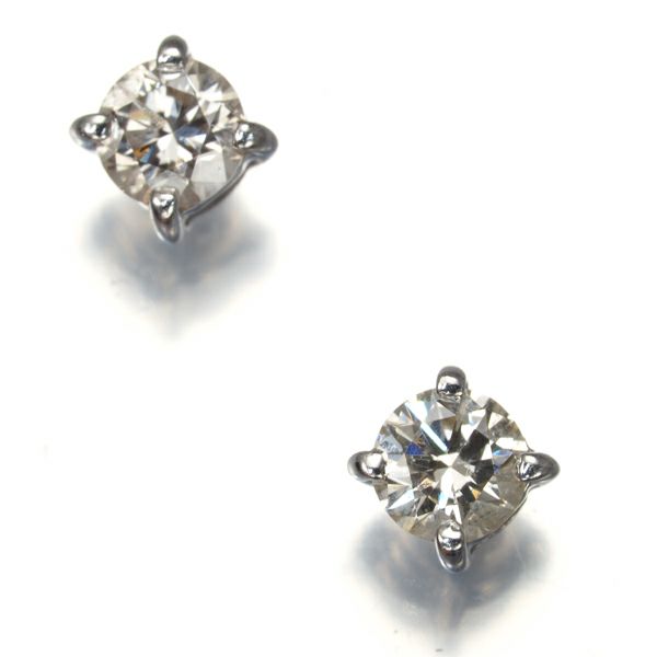 ポンテヴェキオ ピアス ダイヤ 0.15ct/0.15ct 一粒 Pt900 保証書