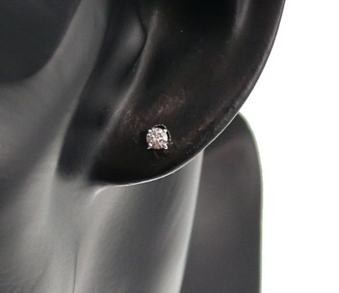 ポンテヴェキオ ピアス ダイヤ 0.15ct/0.15ct 一粒 Pt900 保証書