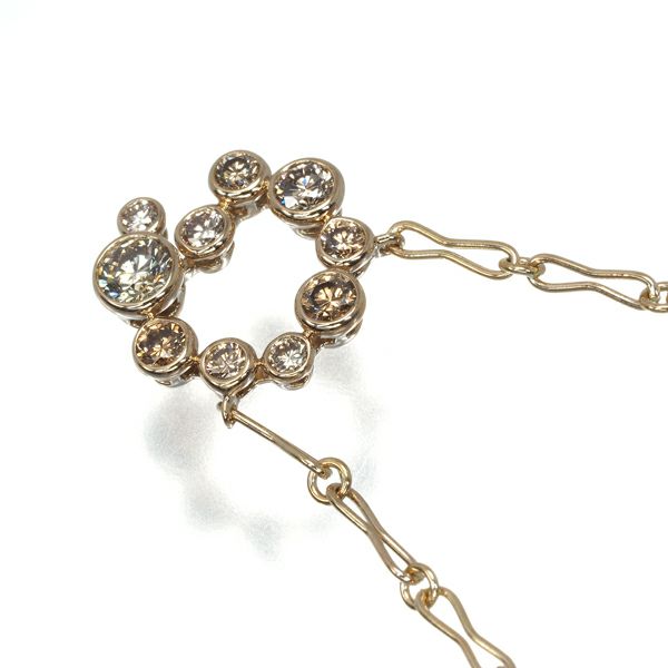 カシケイ ネックレス ダイヤ 0.65ct ベゼル  K18BG 