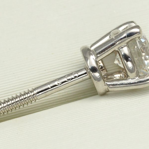 ティファニー ピアス ダイヤ 0.25ct/0.24ct F VS1 ソリティア Pt950 鑑定書