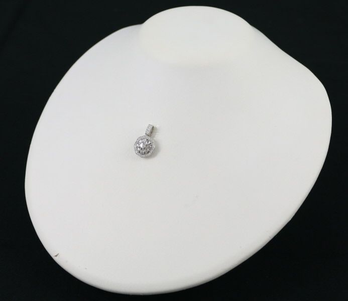 ローズカットダイヤ 0.57ct/0.21ct ペンダントトップ Pt950 