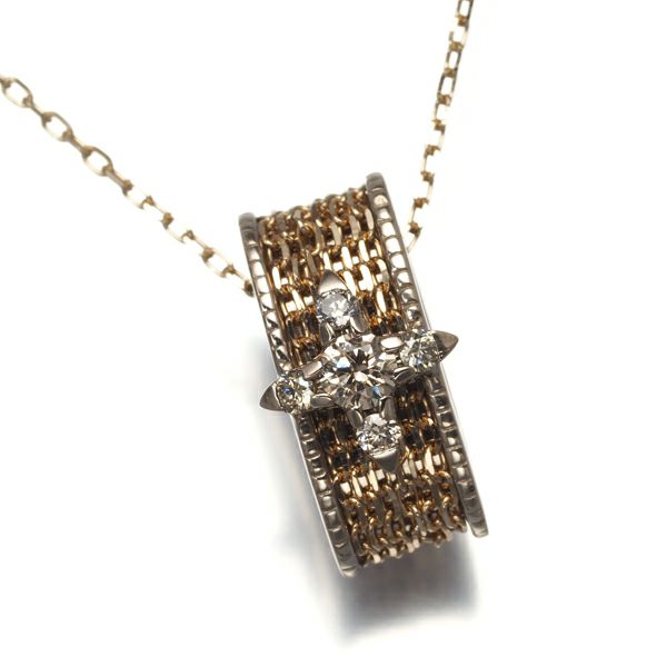 カシケイ ネックレス ダイヤ 0.10ct ネイキッド K18BG 