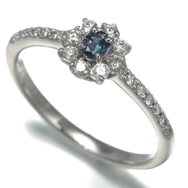 アレキサンドライト 0.10ct ダイヤ 0.22ct   リング Pt900 