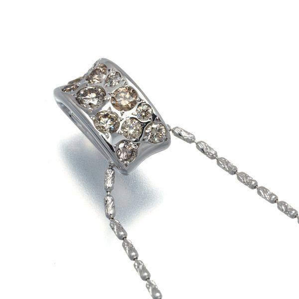 カシケイ ネックレス ダイヤ 0.45ct メランジェ  K18WG 