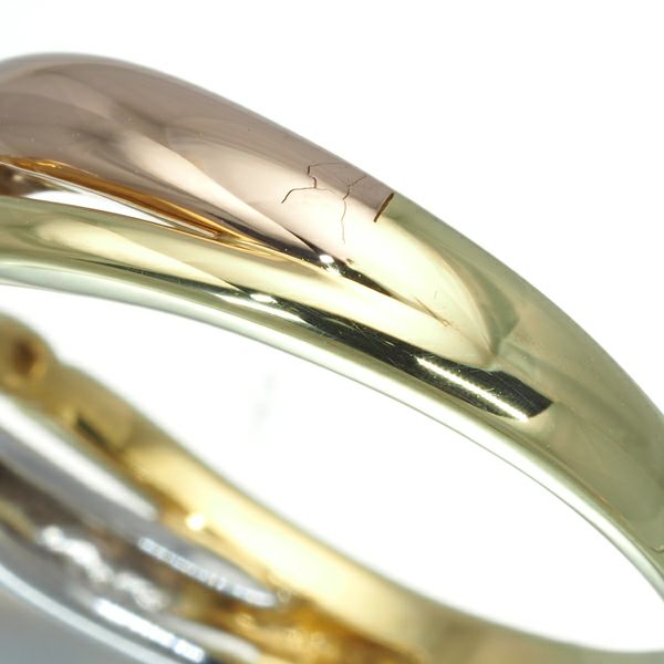 ダイヤ 0.25ct スリーカラー  リング K18YG/PG/Pt900 