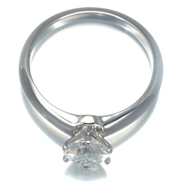 ティファニー リング ダイヤ 0.83ct G VVS2 ソリティア 10号 Pt950 鑑定書 Diamond Ring