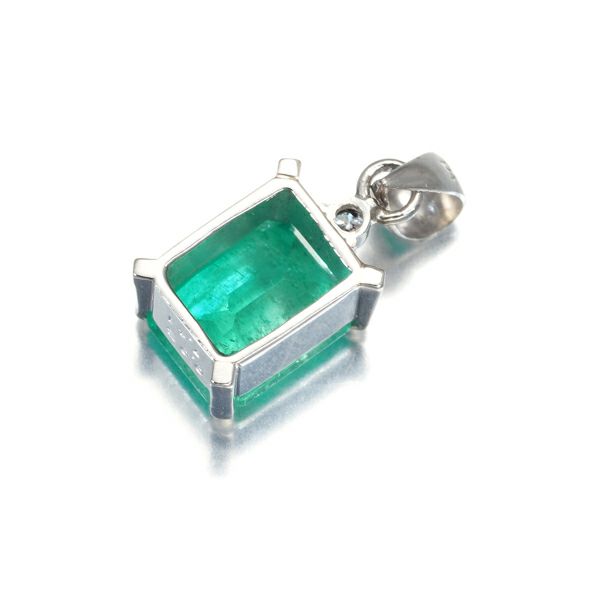 エメラルド 1.41ct ダイヤ クラシック ペンダントトップ Pt 