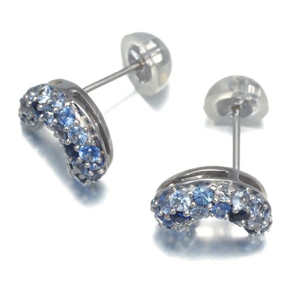 QVC ピアス サファイア 0.40ct/0.40ct K18WG 保証書