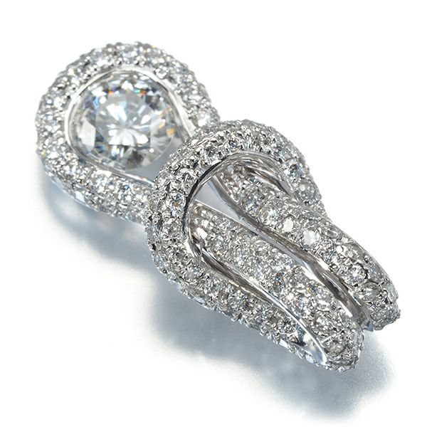 フォーエバーマーク ペンダントトップ ダイヤ 0.31ct/0.39ct エンコルディア  Pt900 