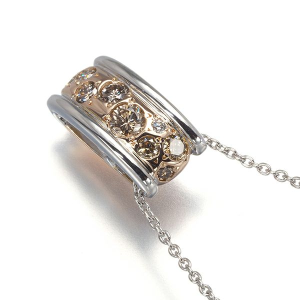 カシケイ ネックレス ダイヤ 0.30ct メランジェ K18PG/WG 