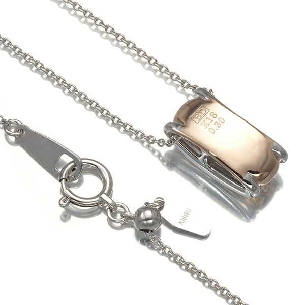 カシケイ ネックレス ダイヤ 0.30ct メランジェ K18PG/WG 