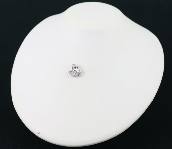 QVC ペンダントトップ ブラウン&クリア ダイヤ 0.50ct   K18WG 保証書