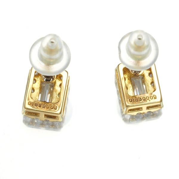 ダイヤ 0.183ct/0.183ct 0.09ct/0.09ct 2種カット ピアス K18YG