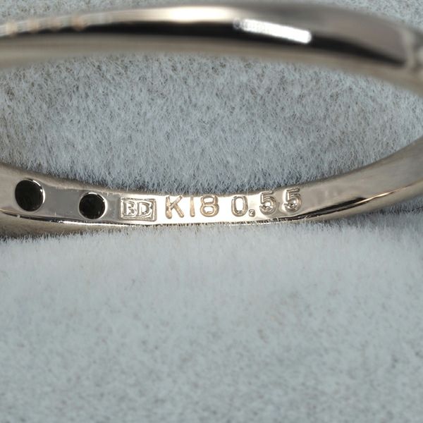 カシケイ リング ダイヤ 0.55ct ネイキッド 11号 K18BG 