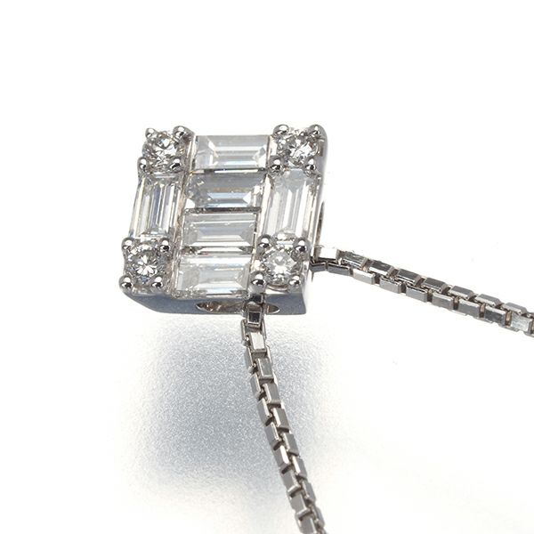 ベルシオラ ネックレス ダイヤ 0.19ct   K18WG 