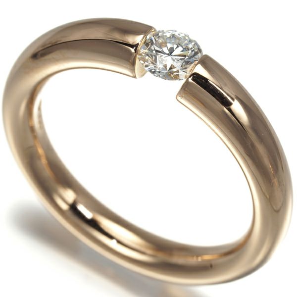 ニーシング リング ダイヤ 0.307ct シュパンリング ラウンド テパーレッド 11.5号  K18PG 