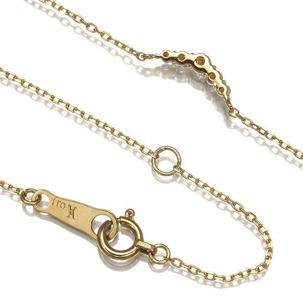 ヴァンドーム ネックレス ダイヤ 0.11ct ライン  5P K18YG 