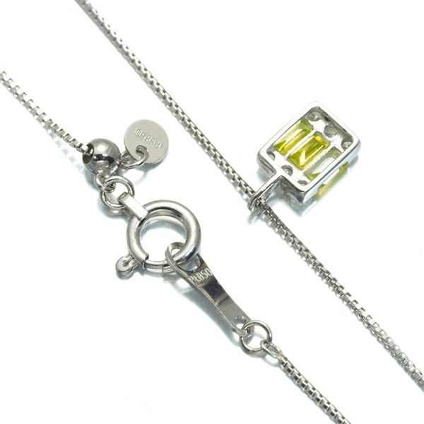 イエロー&クリアダイヤ 0.13ct/0.06ct 2種カット ネックレス Pt950/Pt850 