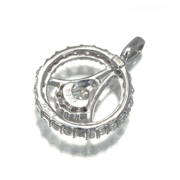 ダイヤ 0.33ct/0.53ct サークル  ペンダントトップ Pt900 