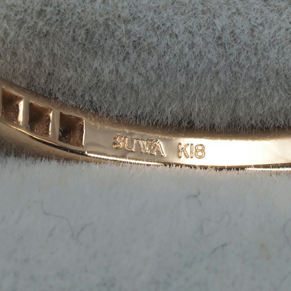 スワ リング ダイヤ  レールセッティング シングルカット 11号 K18PG 