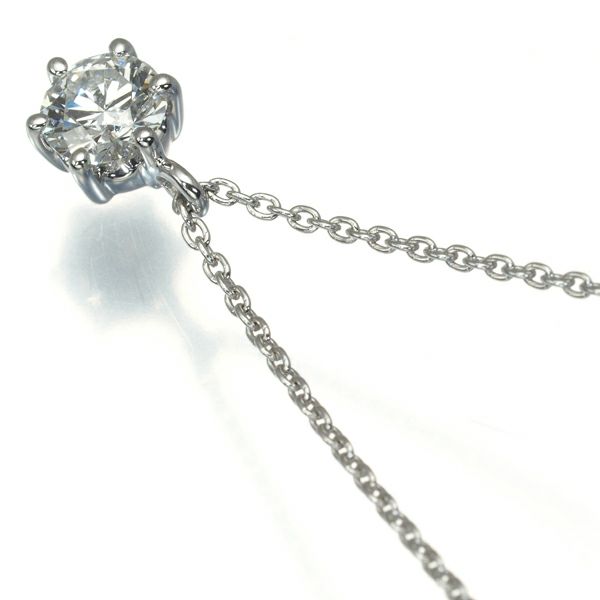 タサキ ネックレス ダイヤ 0.383ct 一粒 Pt900/Pt850 