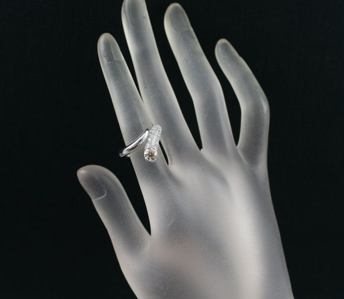 カシケイ リング ダイヤ 0.526ct/0.50ct パヴェ 9号 Pt900 