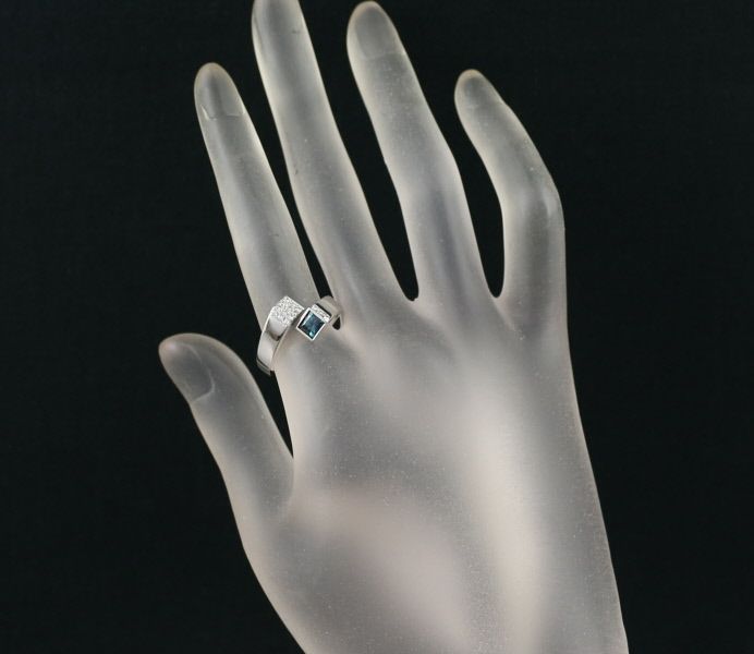 ジェムケリー リング アレキサンドライト 0.497ct ダイヤ 0.15ct  14号 K18WG 鑑別書
