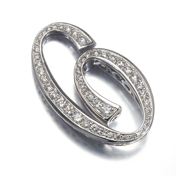 ゆきざき ペンダントトップ ダイヤ 1.10ct ノンブル ナンバー No.9 K18WG 
