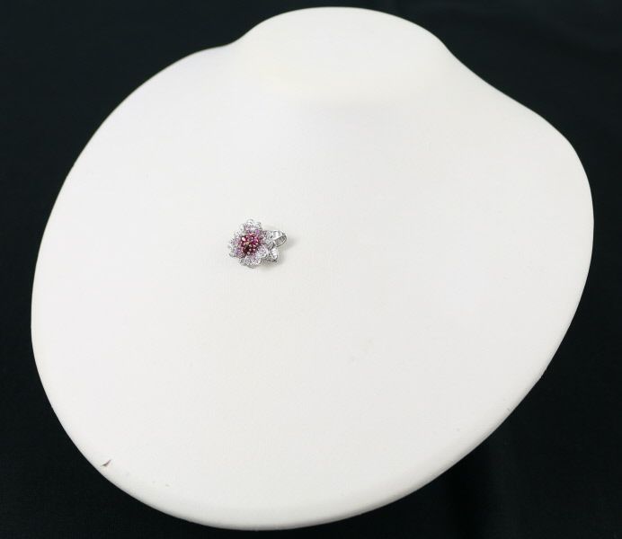 ルビー 0.30ct サファイア 0.90ct ダイヤ  フラワー ペンダントトップ K18YG/WG 