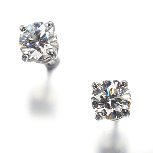 ティファニー ピアス ダイヤ 0.35ct/0.35ct程 ソリティア  Pt950 