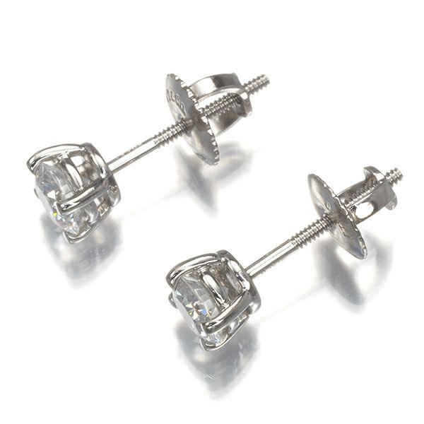 ティファニー ピアス ダイヤ 0.35ct/0.35ct程 ソリティア  Pt950 