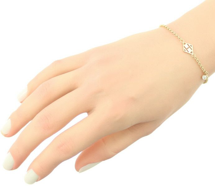 エルメス ブレスレット ダイヤ 0.11ct ガンバード ST K18PG 