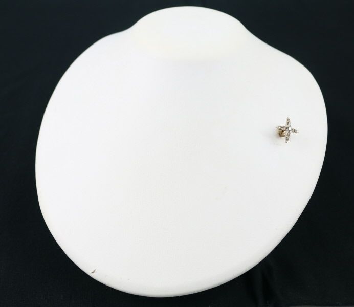 カシケイ ブローチ ブラウンダイヤ 0.50ct ネイキッド ピン K18BG 