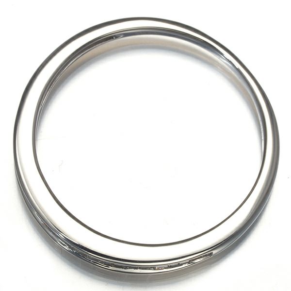 ダイヤ 0.20ct テーパーカット レールセッティング  リング K18WG 