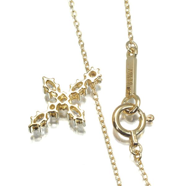 アーカー ネックレス ダイヤ 0.14ct NNクロス  K18YG 