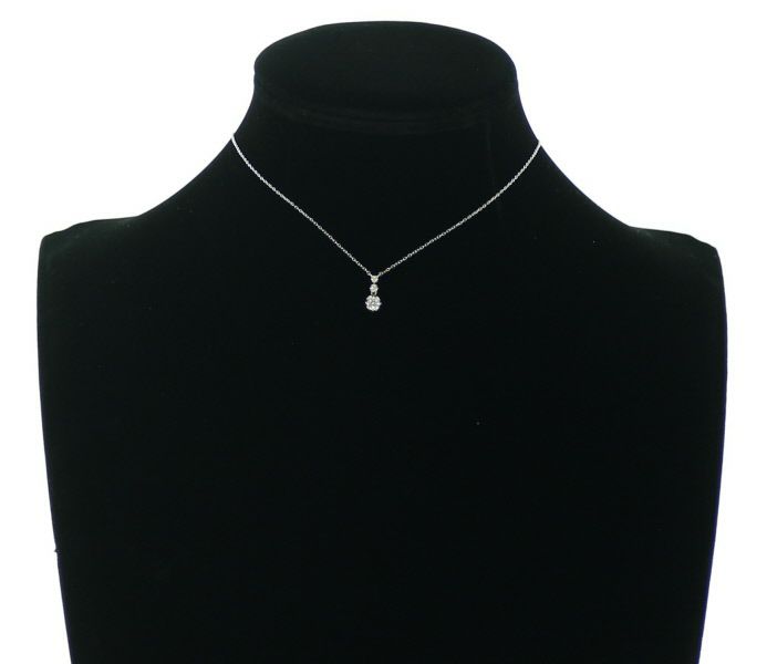 ヴァンドーム ネックレス ダイヤ 0.197ct/0.03ct 3P  Pt950/Pt850 