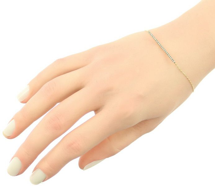 ヒロタカ ブレスレット ダイヤ 0.12ct ゴサマー  K10YG/ブラックコーディング 
