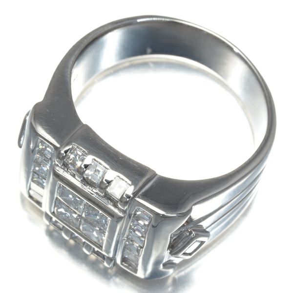 ダイヤ 1.64ct プリンセス スクエア 2種カット リング Pt900 