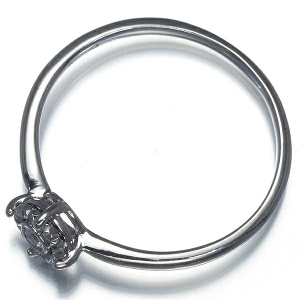 ダイヤ 0.02ct 一粒  リング K18WG 