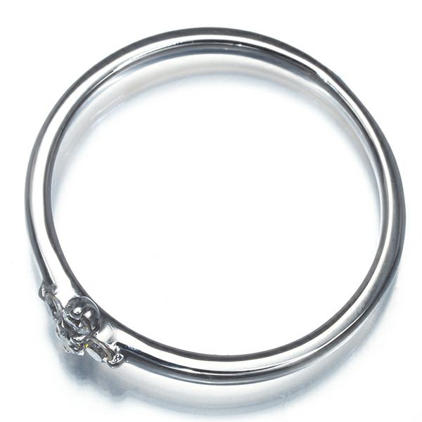 ダイヤ 0.09ct フラワー  リング K18WG 